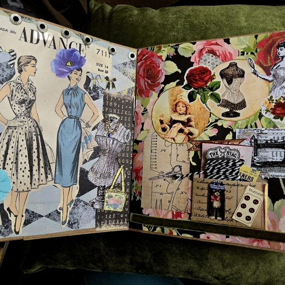 Fashion inspired OOAK album paper bag vintage Queen of the ball 👸 👑 - Picture 2 of 16